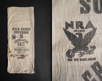 30s Colonial Salt Co Bag Akron Ohio National Recovery Act