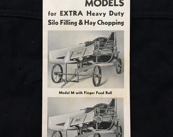 Papec Machine Co 20s Ad Fold Out Advertisement Silo Filling & Hay Chopping Shortsville NY