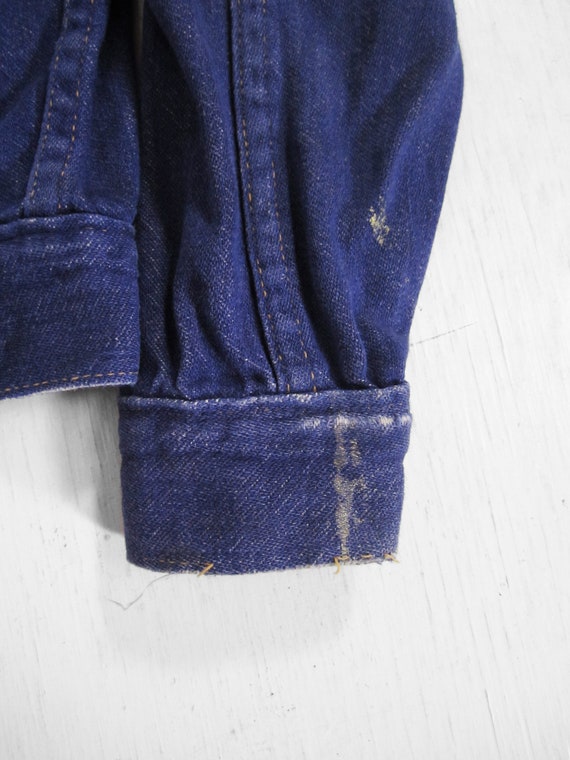 Vintage Kids Denim Jacket 70s Blue Jean Montgomer… - image 5