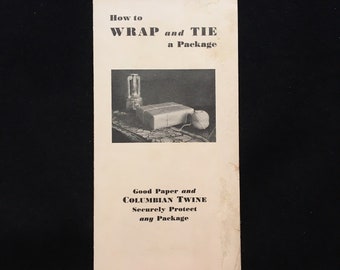 1920s Columbian Twine Brochure How To Wrap and Tie a Package Sales Advertisement