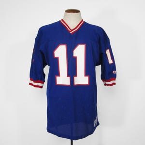 Vintage 90's New York Giants Football #5 Kerry Collins Blue