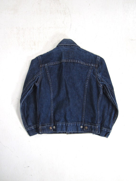 Vintage 70s Levi's Denim Jacket Dark Wash Trucker… - image 7