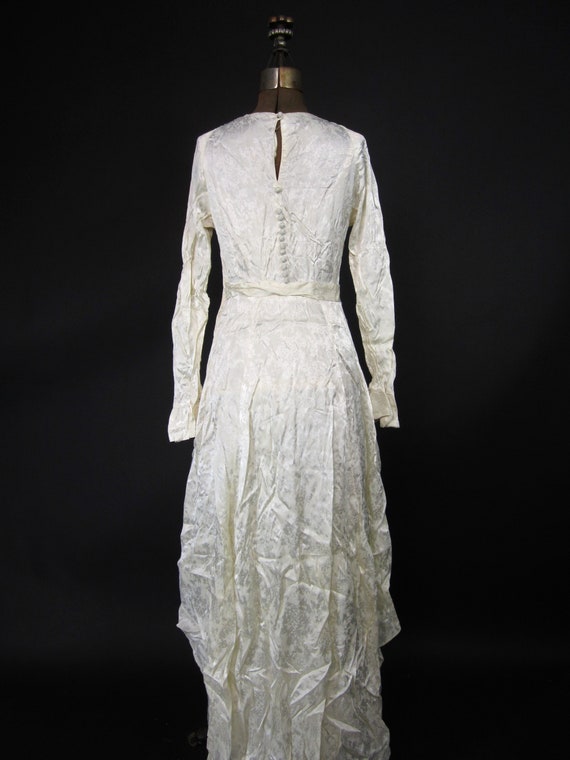 Vintage 30s Wedding Dress Art Deco Two Piece Ivor… - image 4