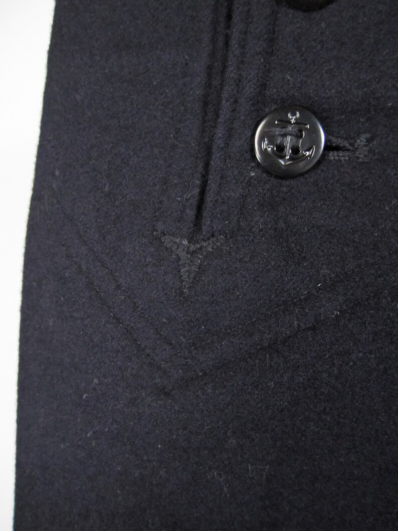 Vintage US Navy Sailor Pants Black Wool Broadfall Trousers - Etsy