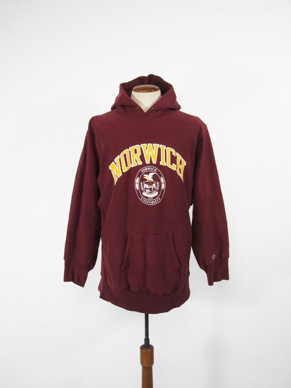 Vintage Norwich University Hoodie 80s Champion Revers… - Gem