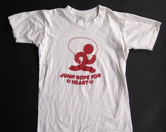 70s Jump Rope For Heart T-shirt Kids Youth Size 16