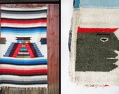 Vintage Mexican Blanket Aztec Temple Handmade Mexico Pyramid Fringe Throw