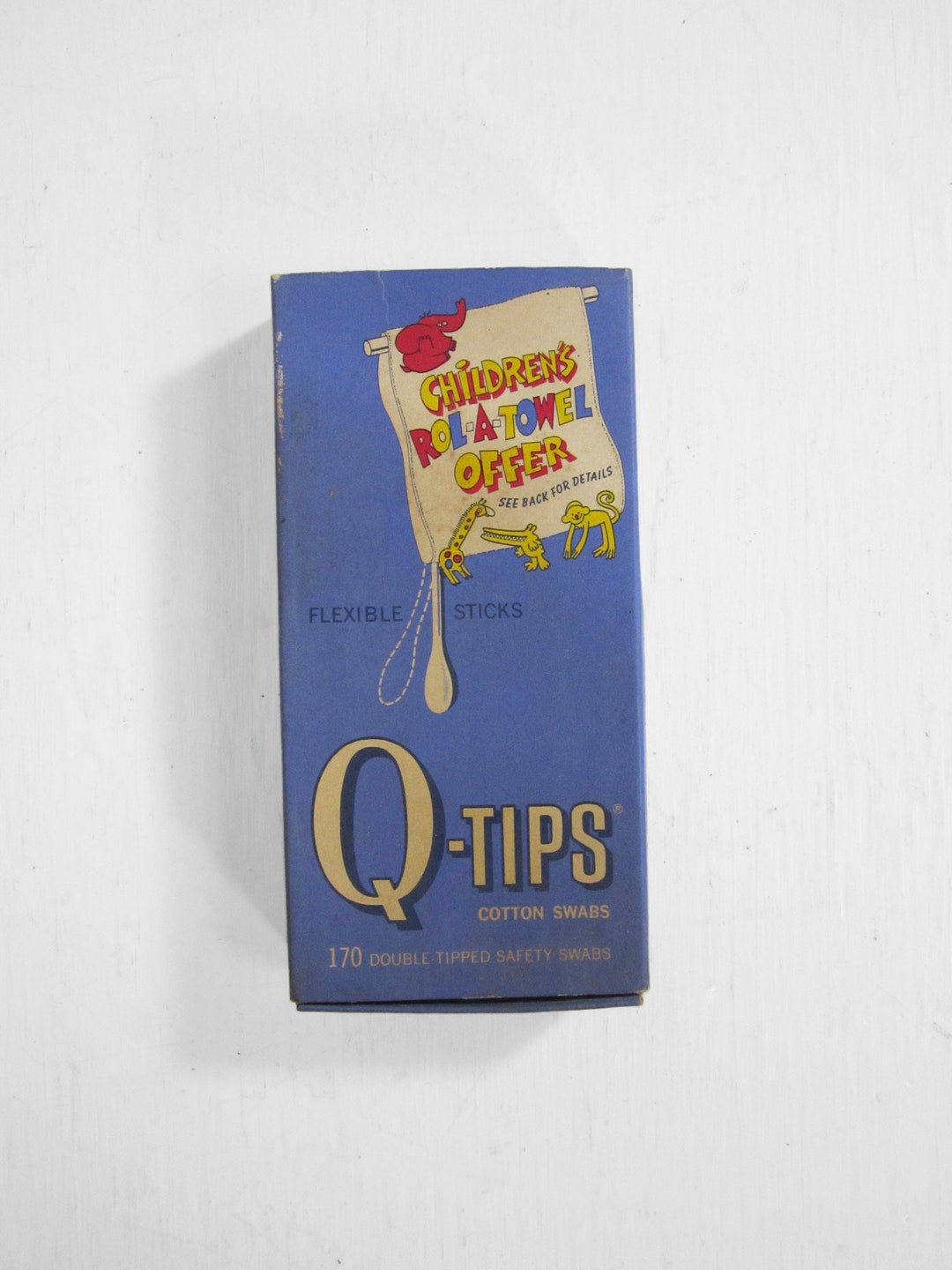Vintage Qtips Box 1970s Cotton Swabs Etsy
