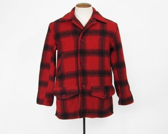 50s Red Plaid Wool Mackinaw Hunting Jacket | Windward Montgomery