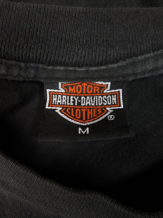 Vintage Harley Raccoon T-shirt 3D Emblem Down To … - image 6