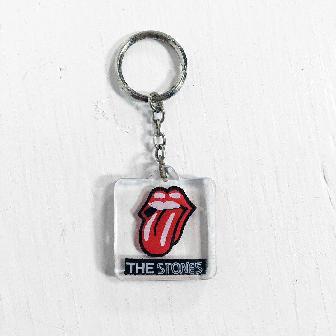 Vintage Rolling Stones Keychain 90s Tongue and Lips Logo Etsy