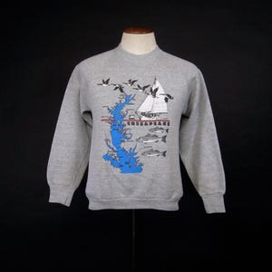 Sweat-shirt vintage Chesapeake VA des années 90 - Taille moyenne