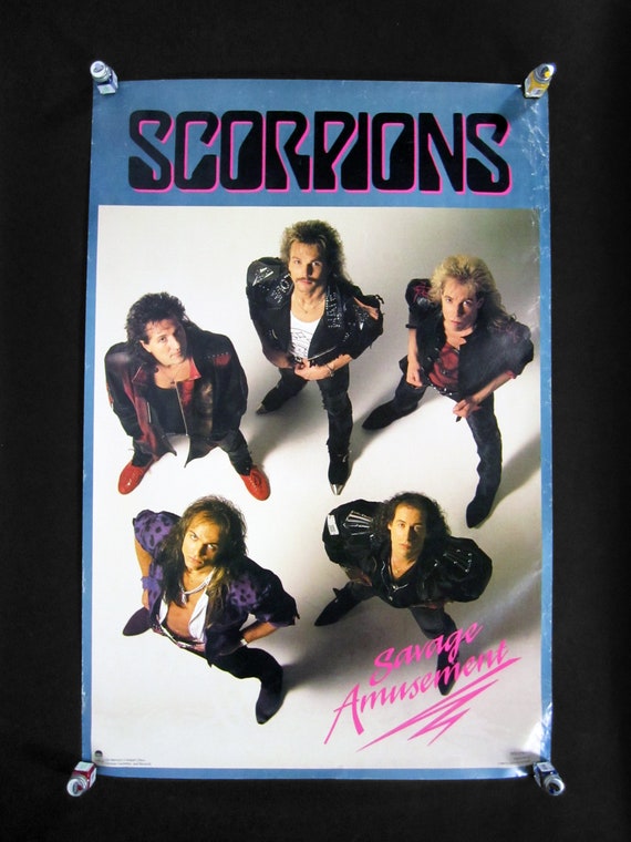 Vintage Scorpions 1988 Poster Savage Amusement Polygram Records - Etsy