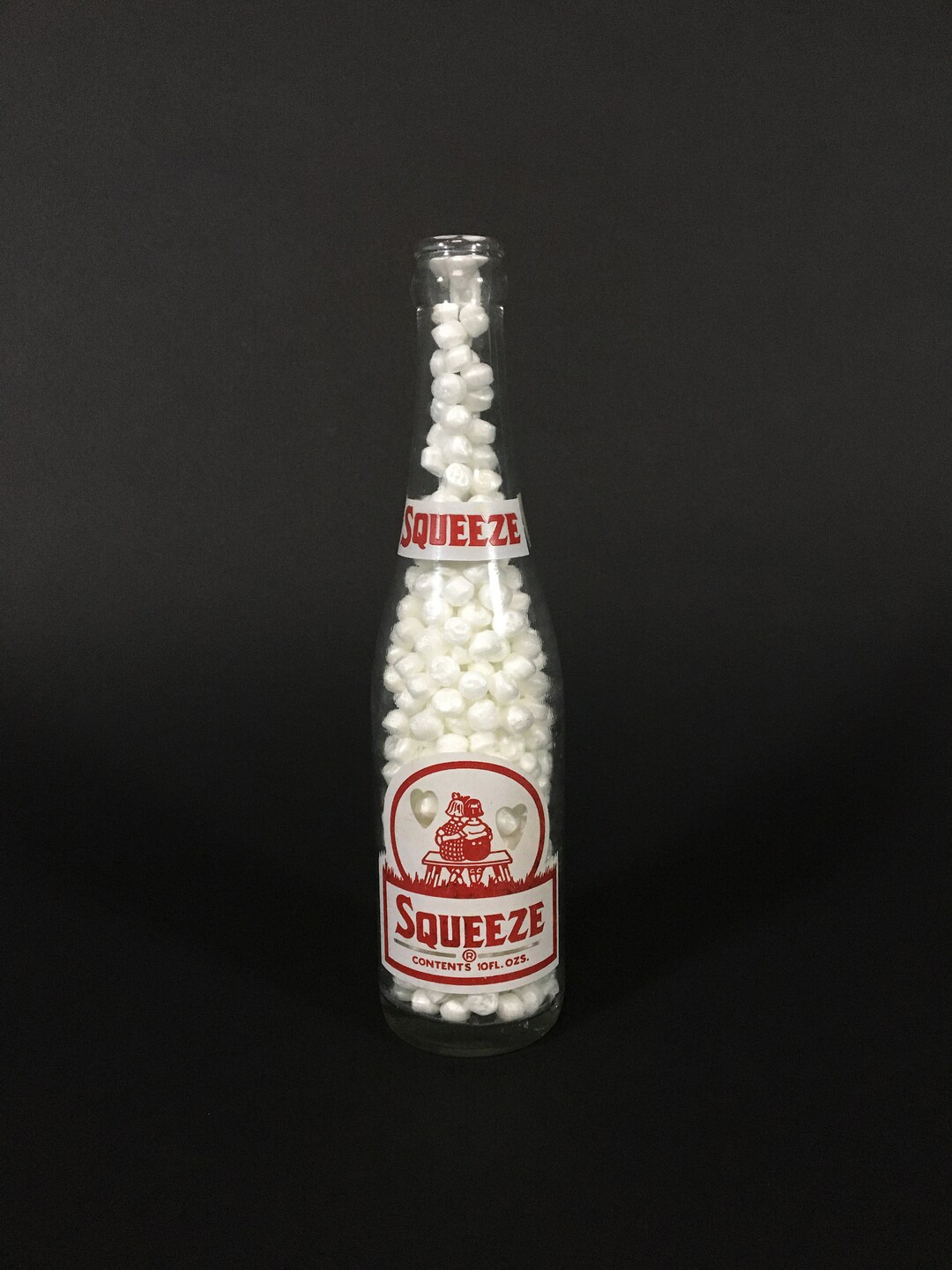 Vintage Squeeze Soda Bottle Red Graphic Mechanicville NY New Orleans Etsy