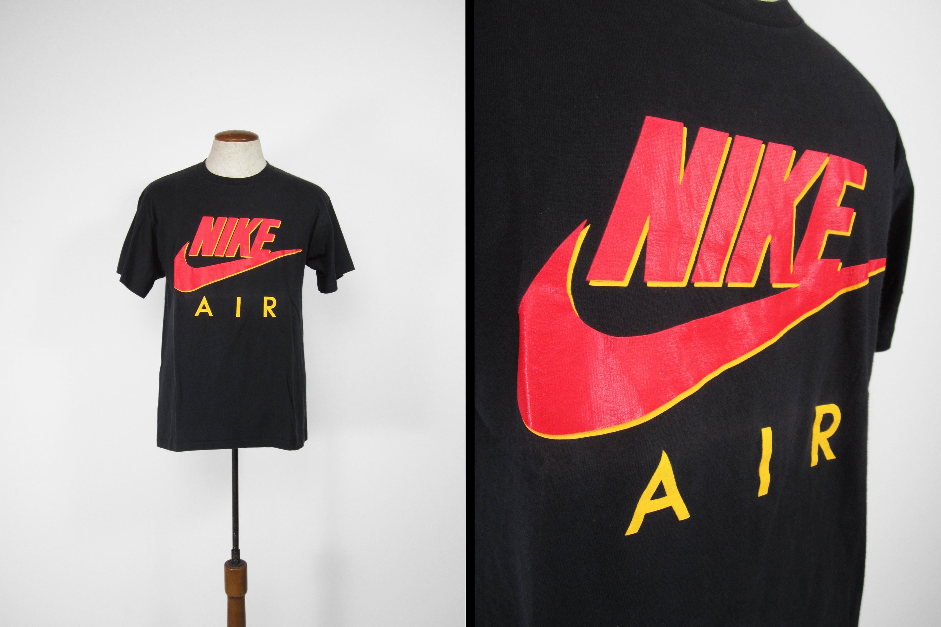 Vintage Nike Air T-shirt Made in USA Black Swoosh Cotton Tee