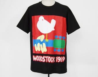 ウッドストックフェスティバル Tシャツ 1969-1989 XL Vintage Woodstock 1969 TShirt Mens XL 80s 90s Repop GEM