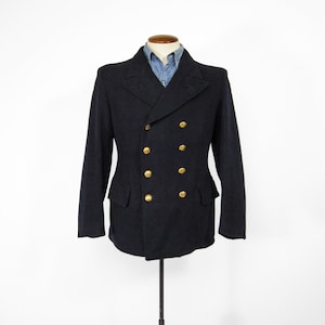 1960s German Navy Jacket, Vintage Military Naval Officer's 1960s German Navy Jacket, Vintage Military Naval Officer's