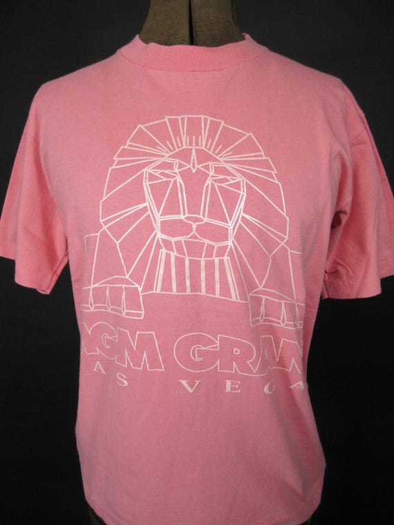 T-shirt MGM Grand Hôtel – Lion Brodé 1993 – Homme Large (L) – Très Bon état
