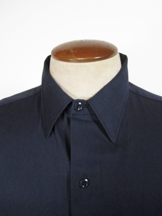 Vintage Lee Work Shirt Blue Twill Workwear Made i… - image 3