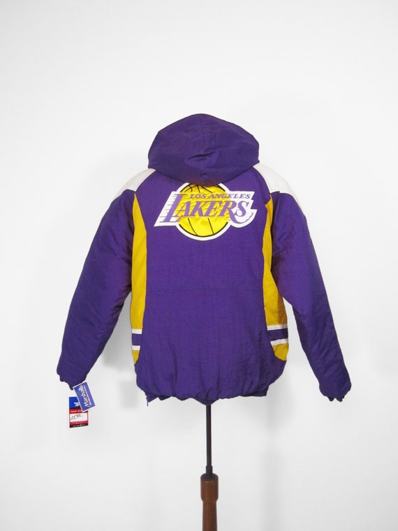 Vintage LA Lakers Puffer Jacket 90s Deadstock Coa… - image 9