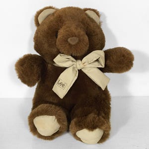 Vintage Lee Jeans Teddy Bear Denim Advertising Stuffed Animal
