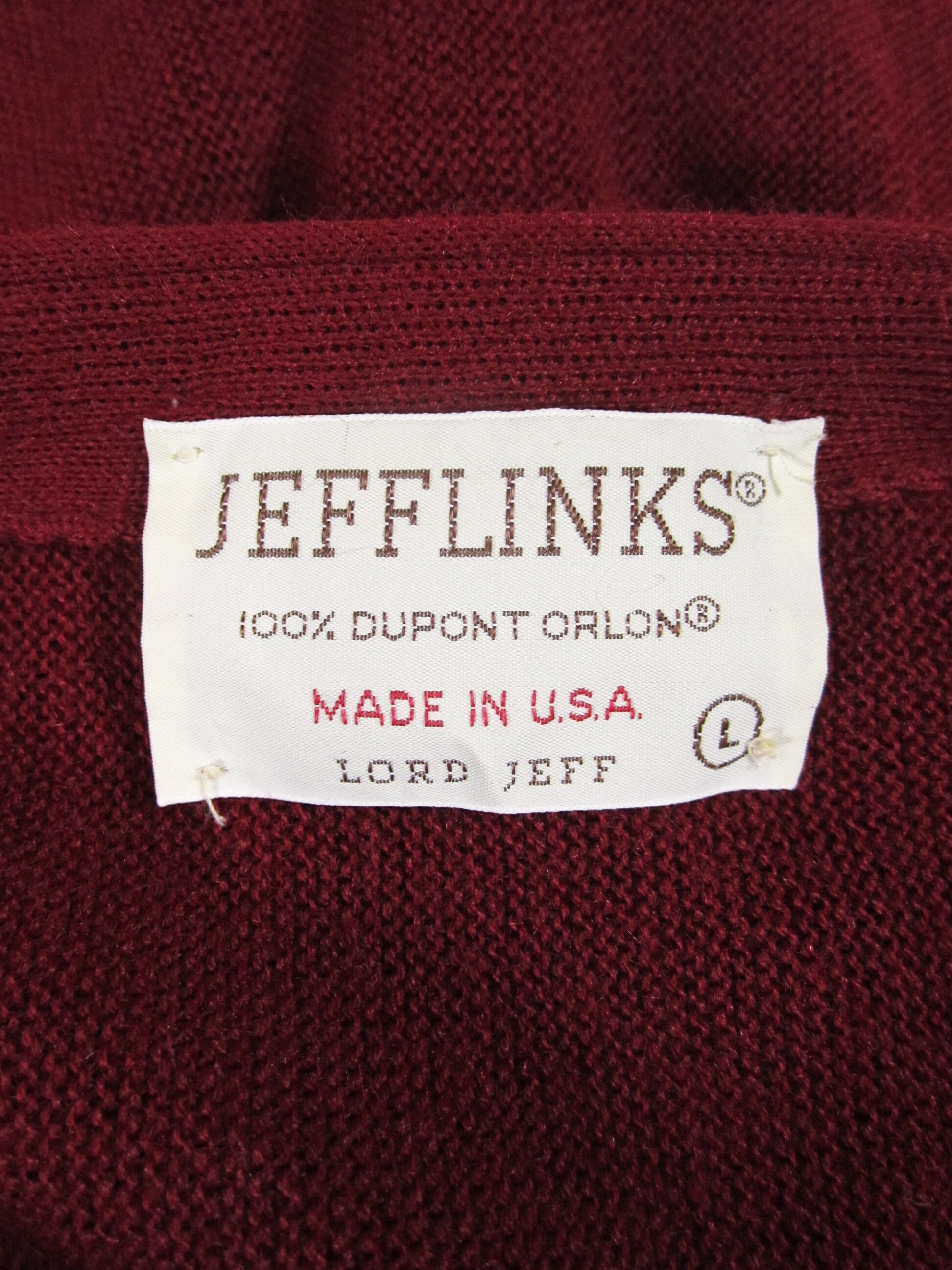 Vintage Lord Jeff Red Cardigan Sweater JEFFLINKS Acrylic Knit - Etsy
