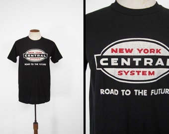 Vintage New York Central System T-shirt Railroad Train Logo - Med / Large