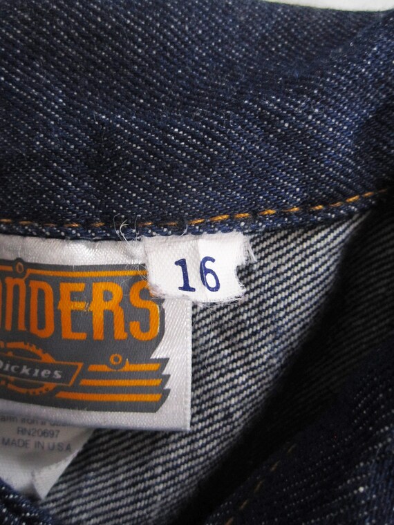 Vintage Dickies Denim Jacket 90s Dark Wash - Wome… - image 5