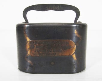 Antique Japanned Coin Bank Albany NY A.W. Williams & Co 1903