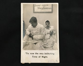 RPPC Hospital Postcard Men Itching Bedbugs 1900s Comical Bamforth Publishers