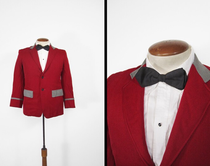 Vintage Movie Theater Usher Uniform Jacket Red Blazer Size 34 Small Etsy