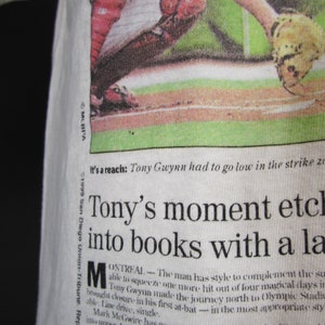 Vintage Front Pages Tony Gwynn T-shirt 90s Baseball Newspaper Picture Tee Large image 6