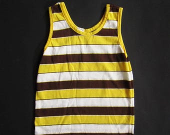 Vintage 70s Striped Tank Top Montgomery Ward - Size 4 / 5