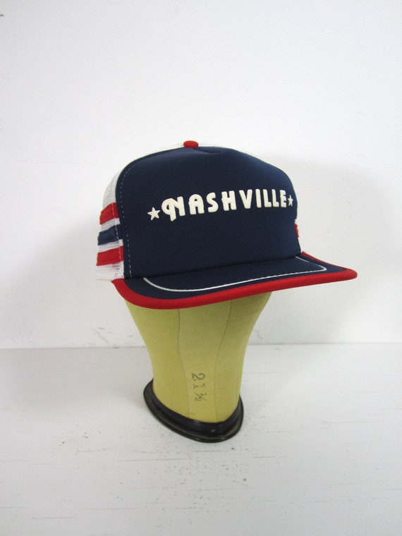 Vintage 3 Stripe Nashville Hat Snapback Trucker Bl