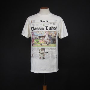 Vintage Front Pages Tony Gwynn T-shirt 90s Baseball Newspaper Picture Tee Large image 2