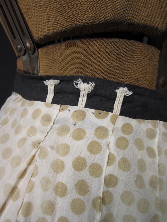 Victorian Polka Dot Petticoat Brown Black Layered Cot Gem Victorian Polka Dot Petticoat Brown Black Layered Cot Gem
