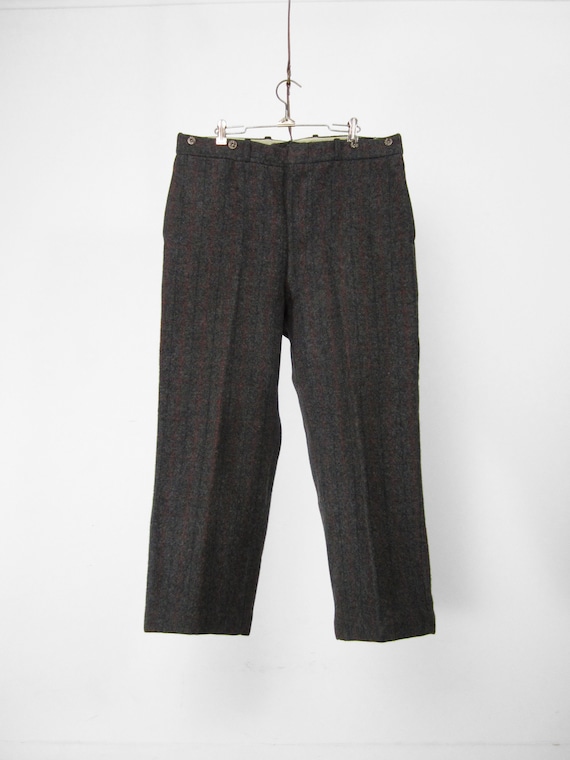 Vintage 50s LL Bean Wool Pants Adirondack Plaid H… - image 3