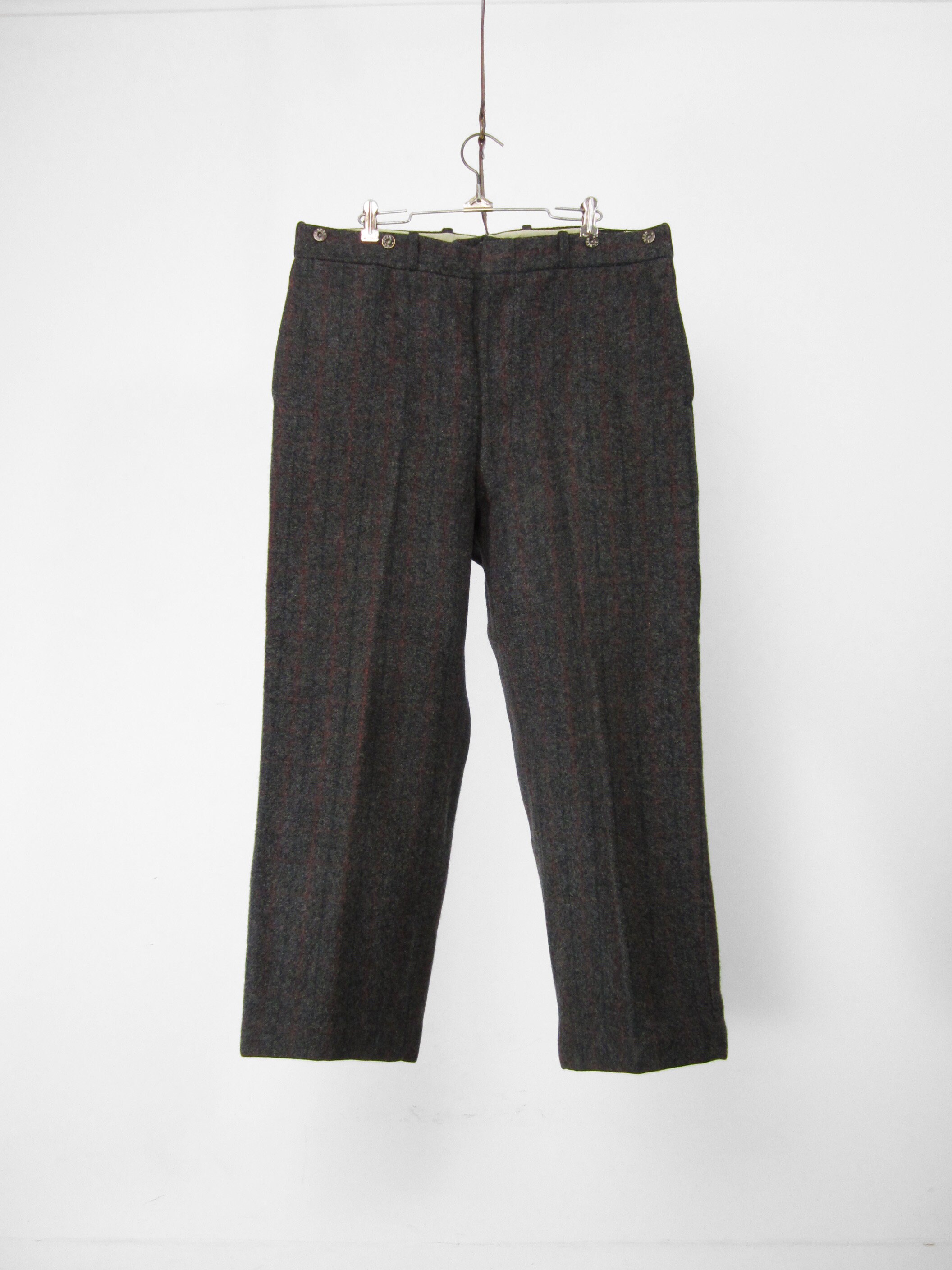 パンツ 1950s vintage England wool buggy Slacks 1950s Wonderful WAC Trousers | Vintage 50s Olive Green Wool