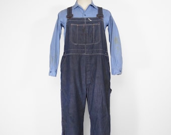 Vintage Big Smith Overalls Denim Work Bibs Made in USA