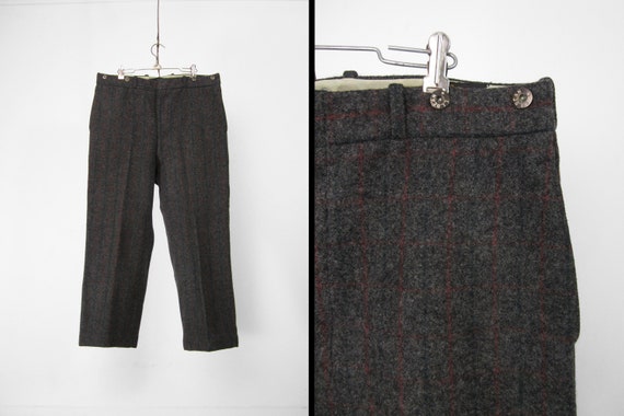 Vintage 50s LL Bean Wool Pants Adirondack Plaid H… - image 1