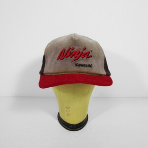 Vintage Kawasaki Ninja Hat Corduroy Swingster Made in USA