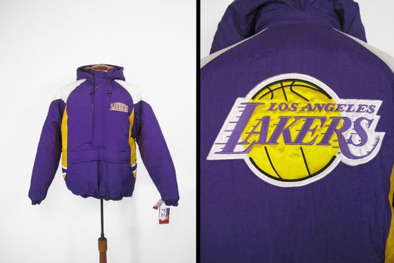 Vintage LA Lakers Puffer Jacket 90s Deadstock Coa… - image 1