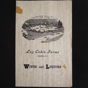 Log Cabin Farms Armonk, NY Drink Bar Menu Koktajle