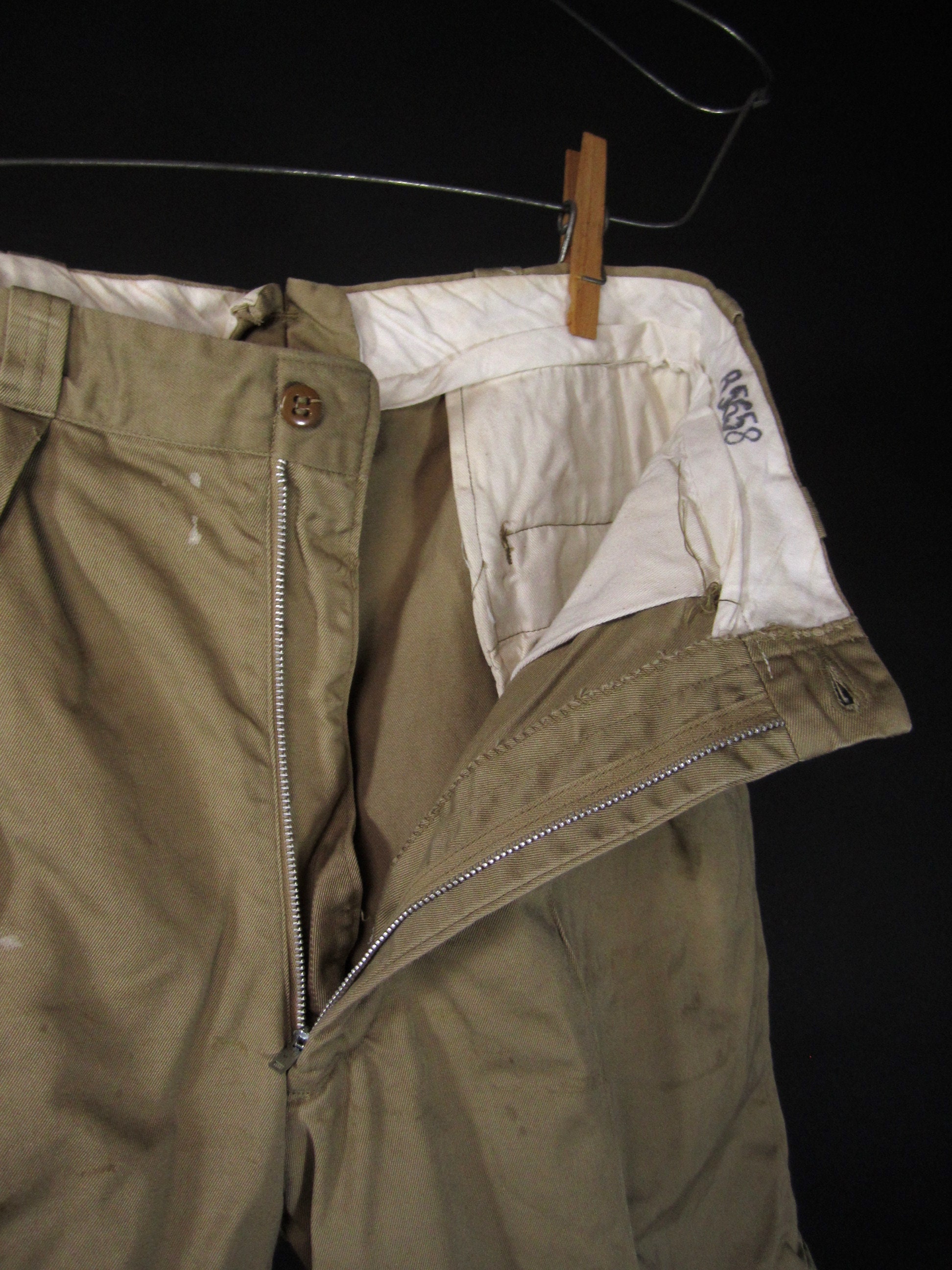 パンツ 50s W32R US ARMY Chino tack short pants Vintage 50s US Army Shorts Khaki Twill Men's Chinos - Size