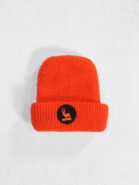 Vintage neon orange hat 1990s 80s R1 size large Gem