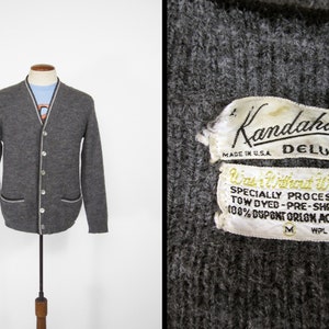 Kandahar Knit Cardigan, Men's Size Medium, Vintage polyester brown type Vintage Second Hand