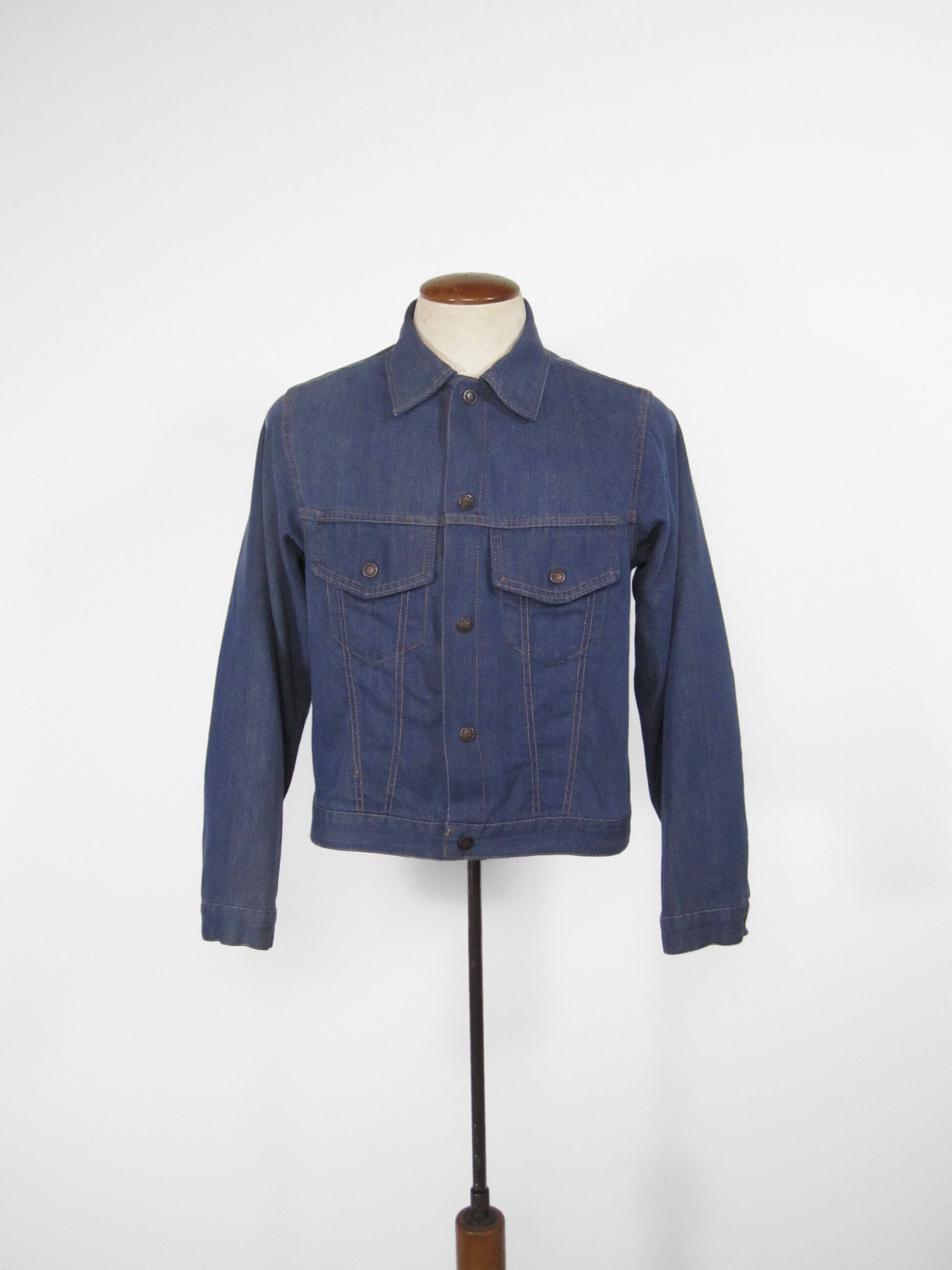 Vintage 60s Denim Jacket Penneys Towncraft Prep - Size 36 - Etsy