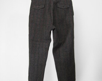 Vintage 50s LL Bean Wool Pants Adirondack Plaid Heavyweight