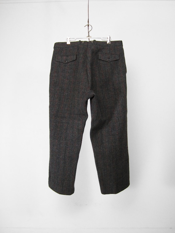 Vintage 50s LL Bean Wool Pants Adirondack Plaid H… - image 8