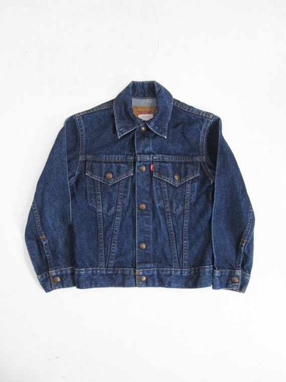 Vintage 70s Levi's Denim Jacket Dark Wash Trucker… - image 2